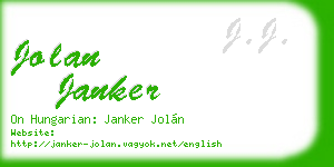 jolan janker business card